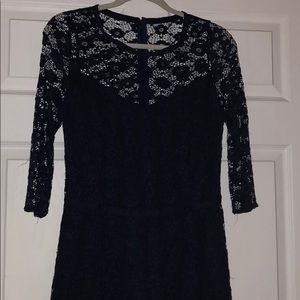 Navy Blue lace romper